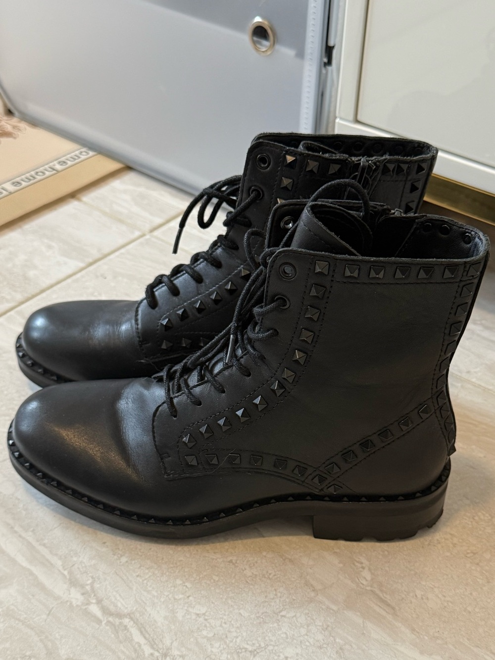 Ash Wolf Studded Combat Boot